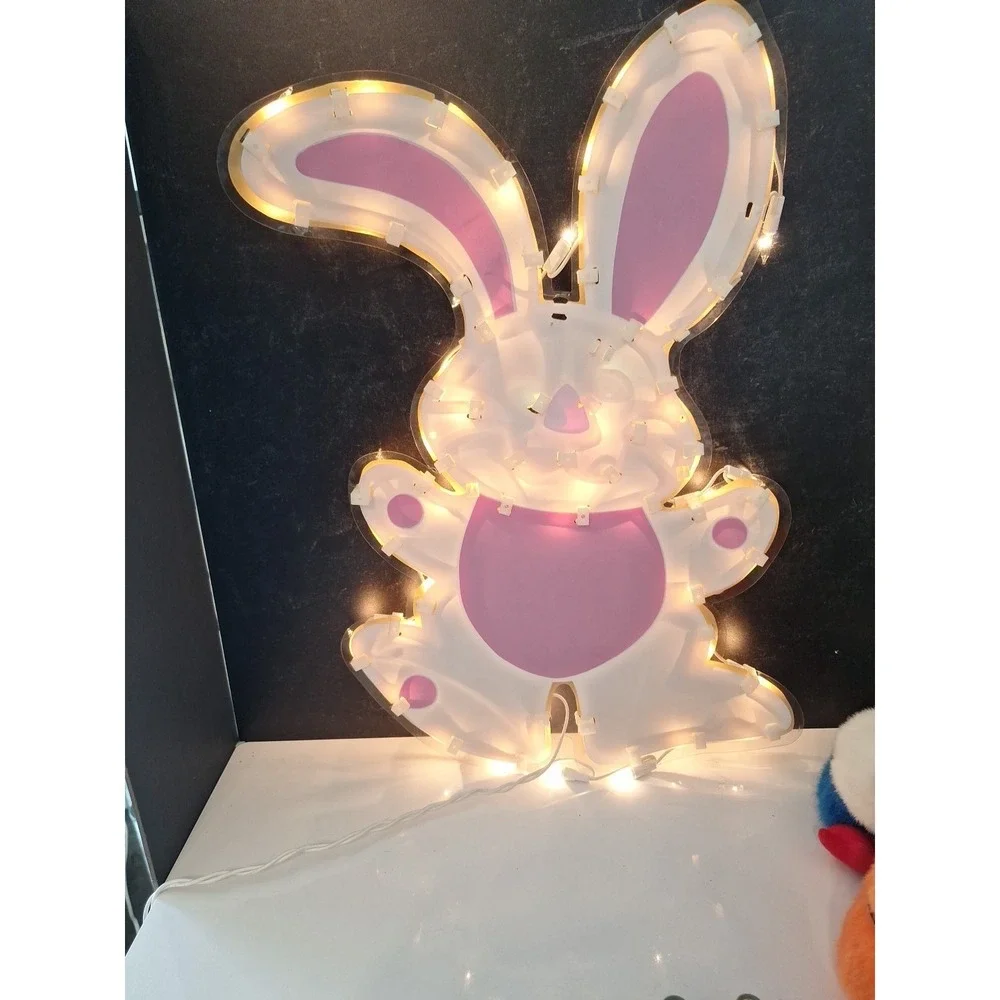 Vintage EASTER Bunny Window Decoration - indoor/outdoor - 53 super bright bulbs